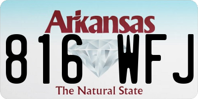 AR license plate 816WFJ