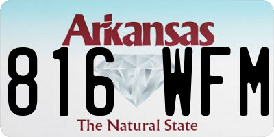 AR license plate 816WFM