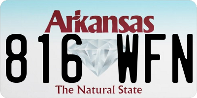 AR license plate 816WFN