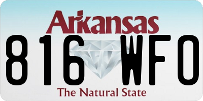 AR license plate 816WFO
