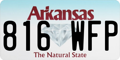 AR license plate 816WFP