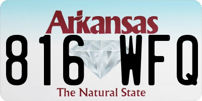 AR license plate 816WFQ