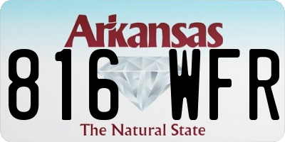 AR license plate 816WFR