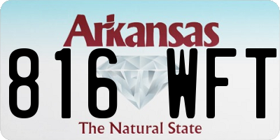 AR license plate 816WFT