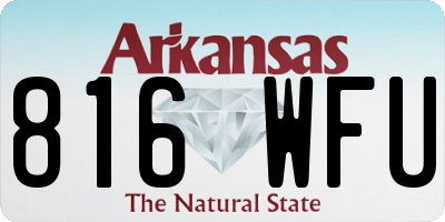 AR license plate 816WFU