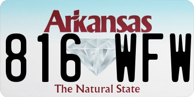 AR license plate 816WFW