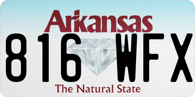 AR license plate 816WFX
