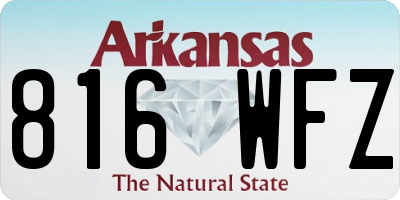AR license plate 816WFZ