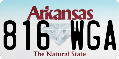 AR license plate 816WGA