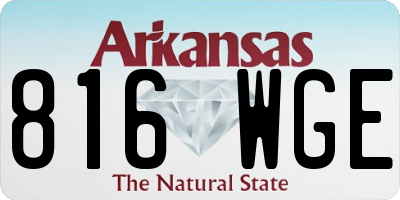 AR license plate 816WGE