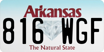 AR license plate 816WGF