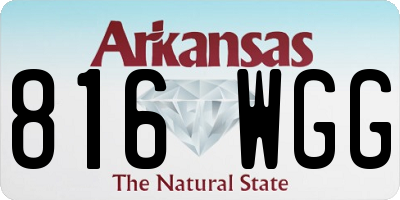 AR license plate 816WGG