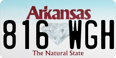 AR license plate 816WGH