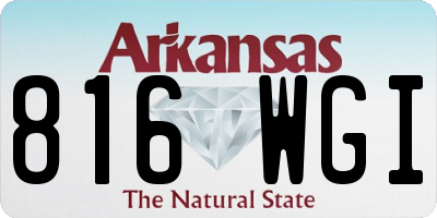 AR license plate 816WGI