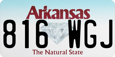 AR license plate 816WGJ