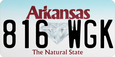 AR license plate 816WGK