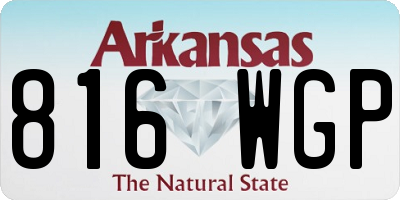 AR license plate 816WGP