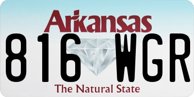 AR license plate 816WGR