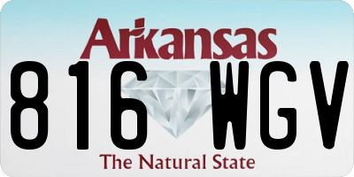 AR license plate 816WGV