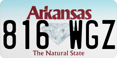 AR license plate 816WGZ