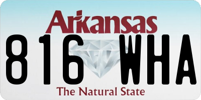 AR license plate 816WHA