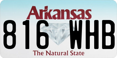 AR license plate 816WHB