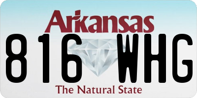 AR license plate 816WHG