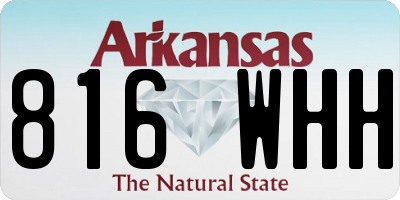 AR license plate 816WHH