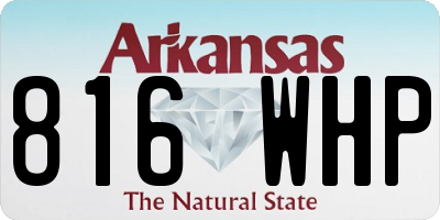 AR license plate 816WHP