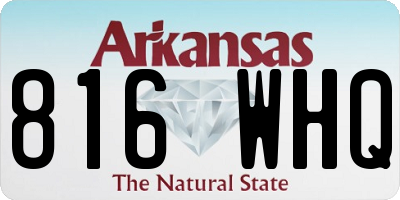 AR license plate 816WHQ