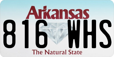AR license plate 816WHS