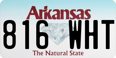 AR license plate 816WHT