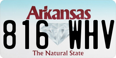 AR license plate 816WHV