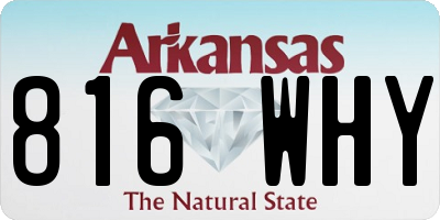 AR license plate 816WHY