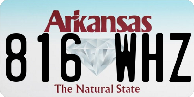 AR license plate 816WHZ