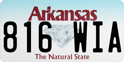 AR license plate 816WIA