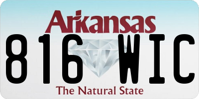 AR license plate 816WIC