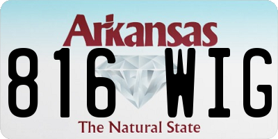 AR license plate 816WIG