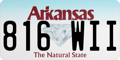 AR license plate 816WII