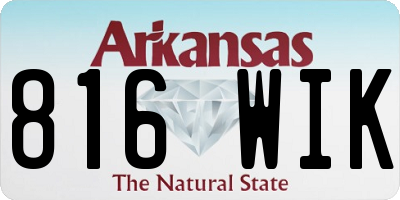 AR license plate 816WIK