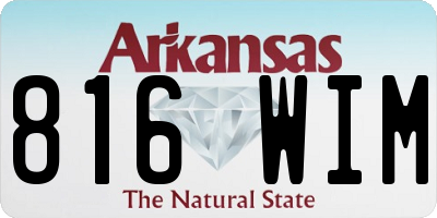 AR license plate 816WIM