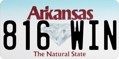 AR license plate 816WIN
