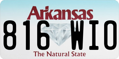 AR license plate 816WIO