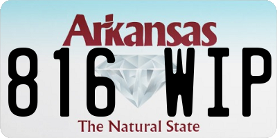 AR license plate 816WIP