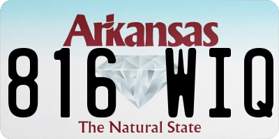 AR license plate 816WIQ