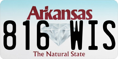 AR license plate 816WIS