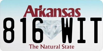 AR license plate 816WIT