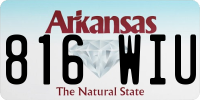 AR license plate 816WIU