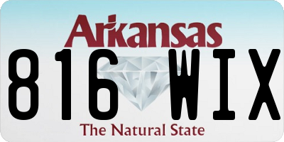 AR license plate 816WIX