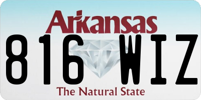 AR license plate 816WIZ